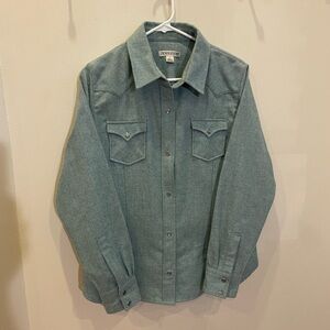 Vintage Pendleton 100% Virgin Wool Blue Gambler Shirt